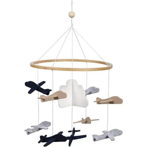 Baby Crib Mobile (Airplanes in The Clouds, Short Version) - Nursery Decoration and Baby Shower for Boys & Girls