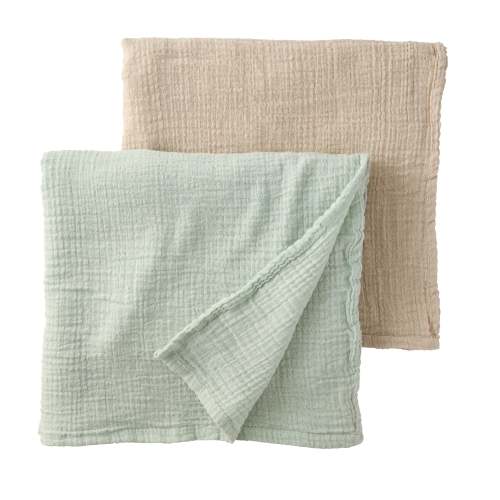 SWOON 2-Pack Crinkle Muslin Baby Swaddle Blanket