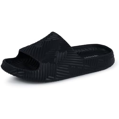 Weweya Shower Shoes for Women and Men - Bathroom Slippers - Non Slip House Slides - Lightweight Beach Sandals