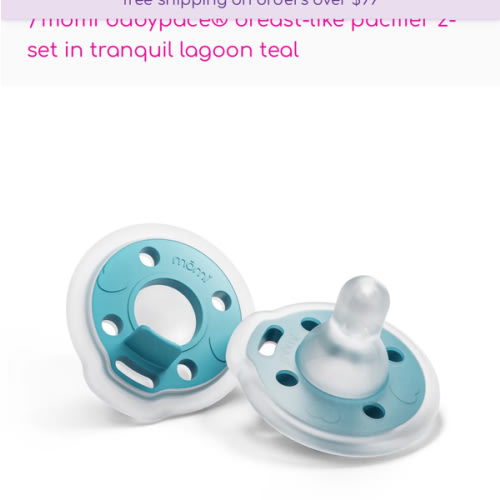 babypace® breast-like pacifier 2-set in tranquil lagoon | mōmi