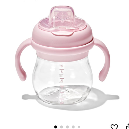 OXO Tot Transitions Soft Spout Sippy Cup with Removable Handles - 6 oz. - Blossom