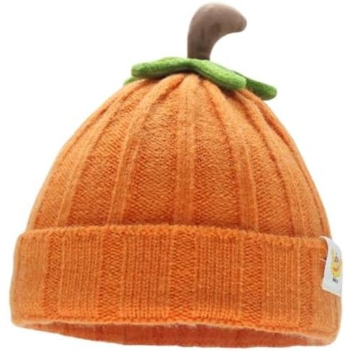 Baby Knitted Pumpkin Beanie Hat, Soft Baby Pumpkin Costume Hat for Toddlers, Autumn, Halloween, Thanksgiving Photo Props