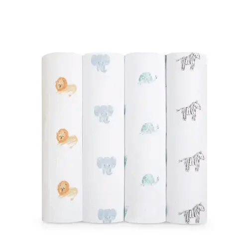 Aden and Anais 4 Pk. Printed Classic Swaddles