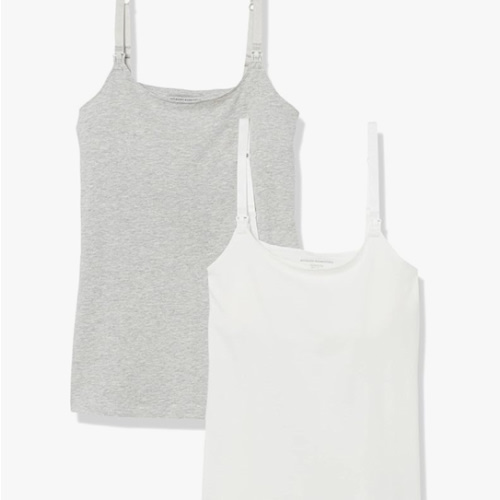 Amazon Essentials Women's Maternity Nursing Friendly Camisole, Pack of 2