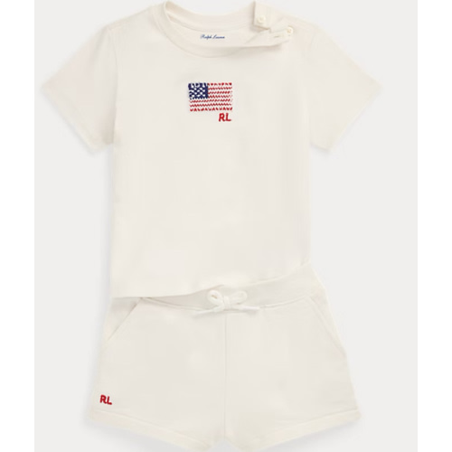 Flag Cotton Jersey Tee & Terry Short Set