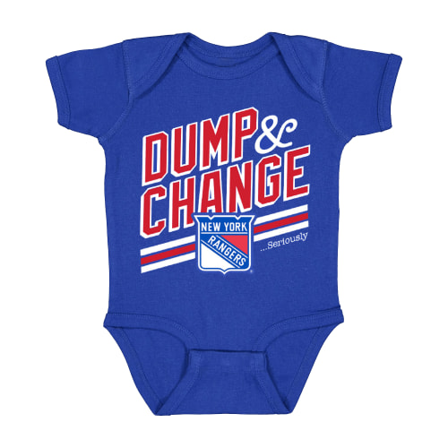 We Bleed Blue Rangers Dump & Change Newborn Onesie