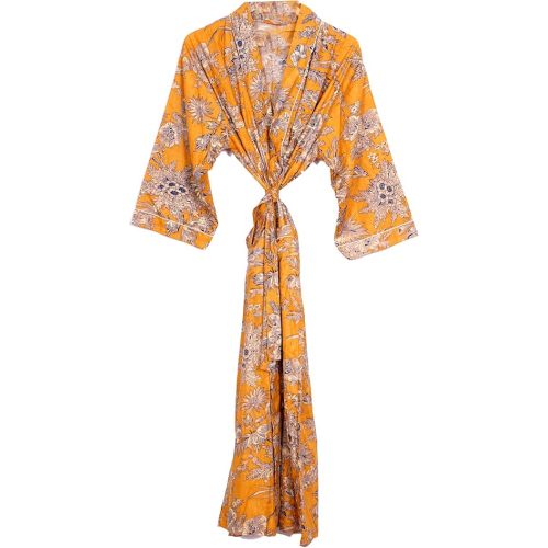 Pure 100% Cotton Robe For Womens Bathrobe Dressing Gown Long sleepwear Free Size Kimono