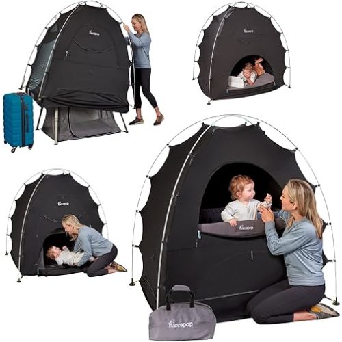 Hiccapop Blackout Tent for Pack and Play, Baby Sleep Pod, Portable Crib Tent, Blackout Canopy Crib Cover, Sleep Pod for Kids, Pack and Play Blackout Cover, Pack and Play Tent
