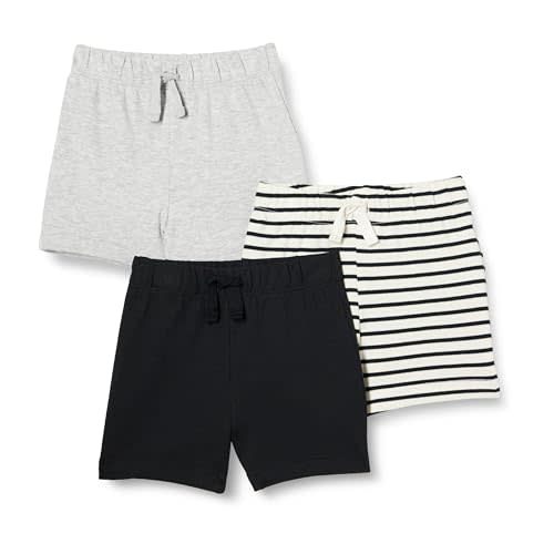 Amazon Essentials Unisex Toddlers and Babies' Cotton Pull-On Shorts, Multipacks