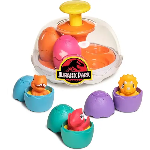 Toomies Jurassic World Spin & Hatch Dino Eggs – Dinosaur Toys for Developmental Play – 12m+