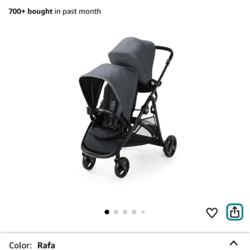 Graco Ready2Grow 2.0 Double Stroller Features Bench Seat and Standing Platform Options, Rafa