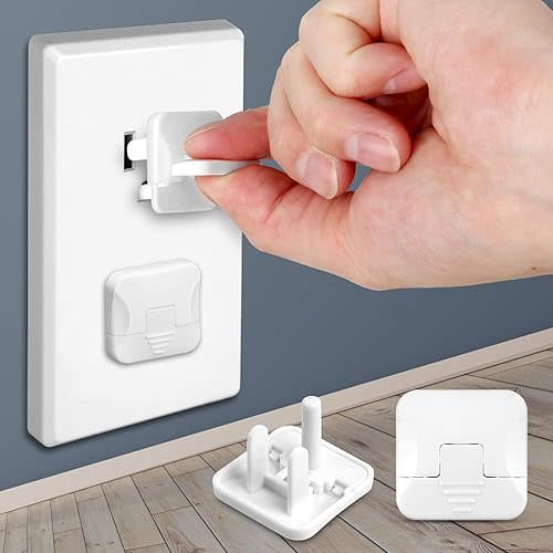 BabySafe Outlet Plug Covers (40 Pack) - Hidden Pull Handle, Child Proof, Prevents Electric Shock Hazard