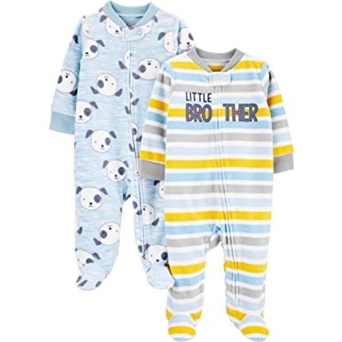 Simple Joys by Carter's Baby Boys' 2-Pack Fleece Footed Sleep and Play