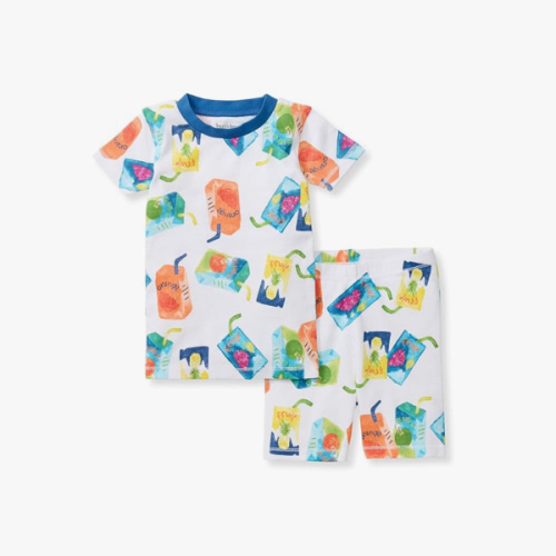 Burt's Bees Baby Baby Boys' Pajamas, Sleeve Tee and Shorts 2-Piece Pj Set, 100% Organic Cotton