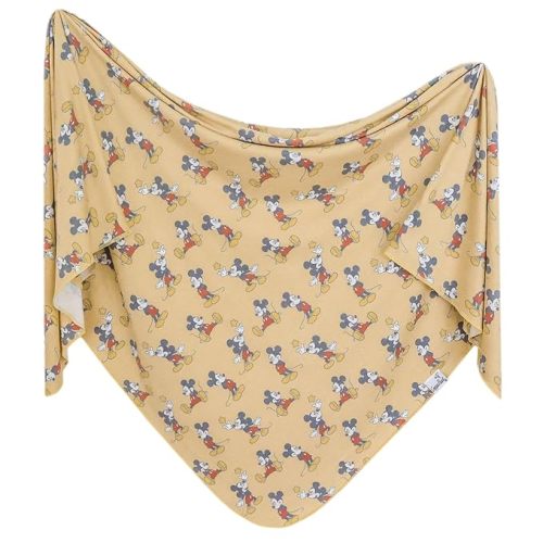 Large Premium Knit Baby Swaddle Receiving Blanket "Mickey Mouse" by Copper Pearl