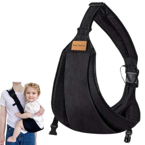 Baby Sling Carrier, Toddler Carrier Sling with Double Safety Buckle and Adjustable Shoulder Strap, Baby Carrier One Size Fits All