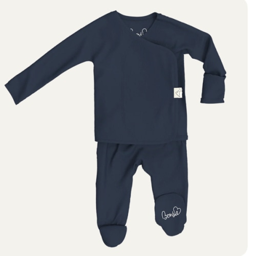 Footie - Midnight Blue – Bonsie Skin to Skin Babywear