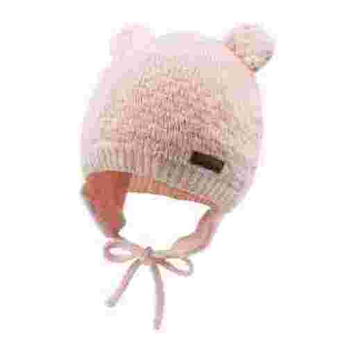 Winter Knitted Infant Beanie Baby Girls Boys Earflap Hat Cute Bear Ears Hats for Toddler Boy (Pink,S)