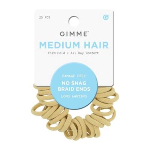 Gimme Beauty Medium No Snag Braid End Hair Tie Bands - 25ct, Color: Blonde