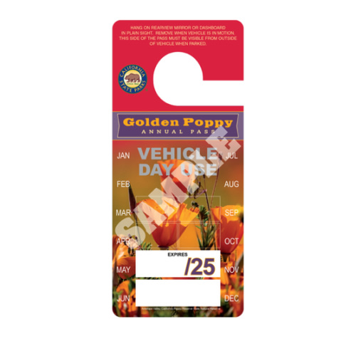 California State Parks "Golden Poppy" Vehicle Day Use Annual Pass