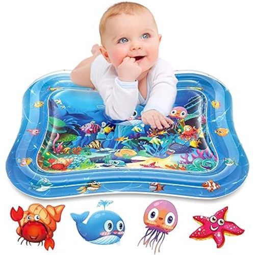 Infinno Inflatable Tummy Time Mat Premium Baby Water Play Mat for Infants and Toddlers Baby Toys for 3 to 24 Months, Strengthen Your Baby's Muscles, Portable