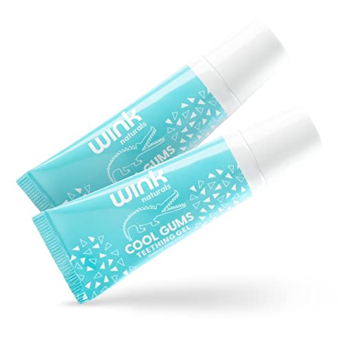 Wink Naturals Baby Teething Gel For Infants And Kids, Cooling, Soothing Natural Relief For Sore Gums And Other Teething Discomfort, May Be Used As A Toddler Training Toothpaste (Twin Pack, 15 ml Each)