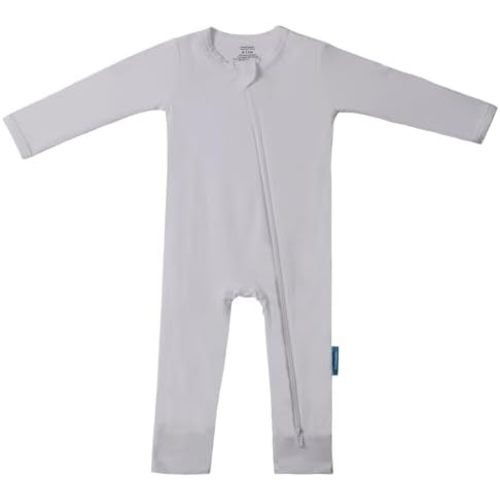 Baby Long Sleeve Romper Jumpsuit, Premium Soft Rayon One Piece Pajamas Boy Girl 2-Way Zipper Coverall Sleeper