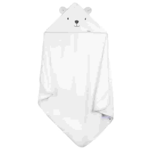 Gerber Baby Boy or Girl Unisex White Hooded Towel, One Size
