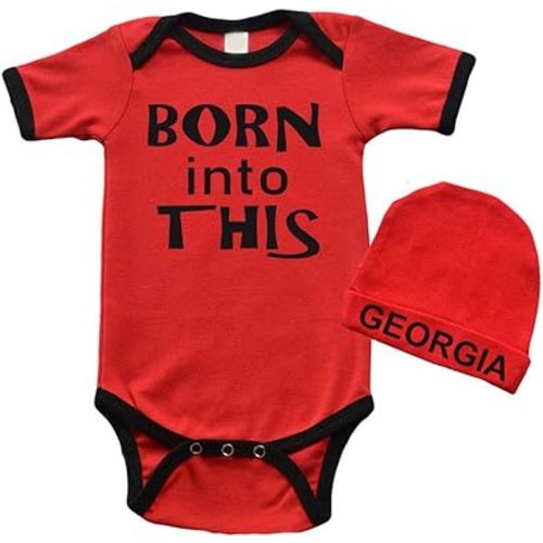 Short Sleeve Baby Bodysuit & Cap Gift Set - Georgia