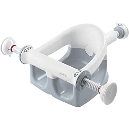 Summer My Bath Seat for Sit-Up Baby Bathing, Backrest for Assisted Sitting, Easy Setup & Storage, Gray