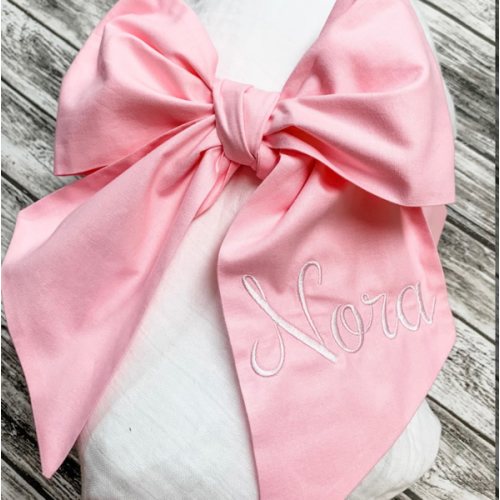 Monogrammed Baby Bow for Swaddle, Swaddle Blanket Bow, Large Baby Bow, Monogram Bow, Baby Gift, Swaddle Blanket With Bow, Bow Wrap,baby Sash - Etsy