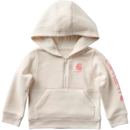 Carhartt Baby Girls Half-Zip Logo Sweatshirt
