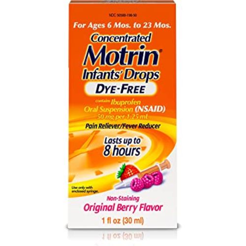 Motrin Infants Concentrated Liquid Medicine Drops with Ibuprofen, Berry, 1 fl. oz