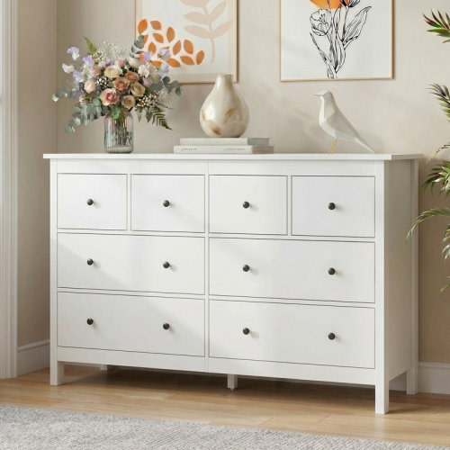 Ebern Designs Aaditri 50.4" W 8 - Drawer Double Dresser & Reviews | Wayfair