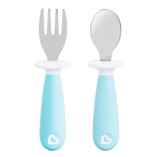 Munchkin Raise Toddler Fork and Spoon Set - 2pk, Color: Blue