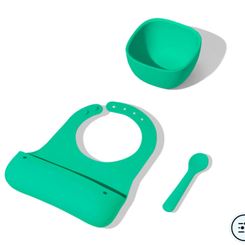 Avanchy | Early Feeding Set: Silicone Baby Bibs & Custom Bowls GiftSet