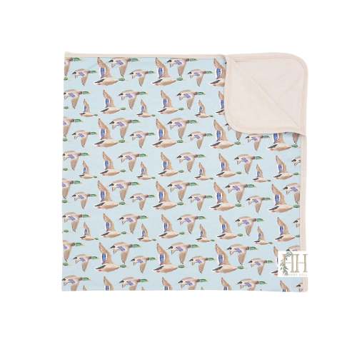 Hamner Hill Flying South Mallard Duck Bamboo Baby Blanket