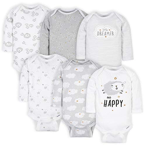 Gerber Unisex Baby 6 Pack Long-sleeve Onesies Bodysuit