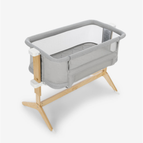 Newton Baby Bassinet & Bedside Sleeper with Mattress & Sheet - Ultra-Breathable & Completely Washable, Removable Dual-Layer Cover | Wood Frame | Adjustable Height & Infant Access Opening