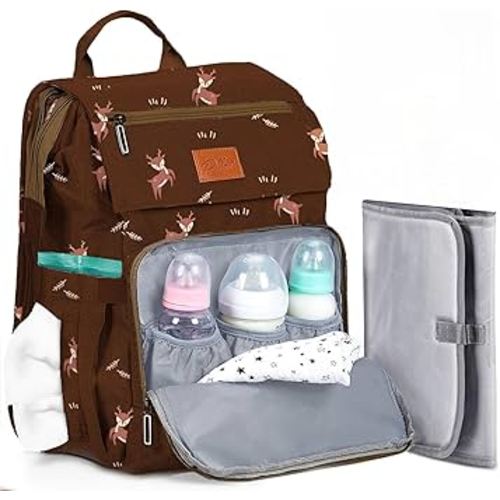 PILLANI Baby Diaper Bag Backpack - Large Bag for Boys & Girls, Waterproof Diaper Backpack - Travel Diaper Bags w/Changing Pad, Baby Registry Search & Shower Gifts - Essentials Must Haves Newborn Stuff