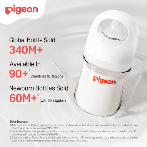 Glass Wide Neck Baby Bottle, 2 Packs, 5.4 Oz(160ml) for newborns