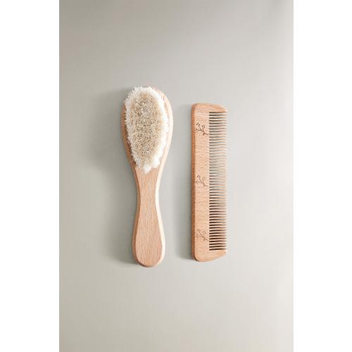 FLORAL BRUSH AND COMB SET
