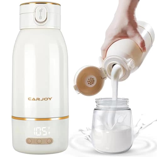 Cordless Portable Bottle Warmer, 17oz Big Capacity Travel Warmer for Breastmilk and Baby Formula, Fast Heating Milk Warmer for Baby with 2Hours Super Fast Charging,149℉ Pasteurization Function