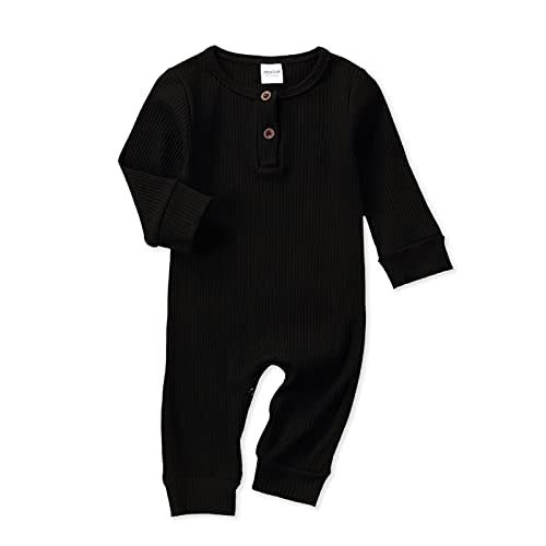 Newborn Baby Boy Girl One Piece Romper Jumpsuit Solid Ribbed Baby Boy Clothes Onesies Outfits