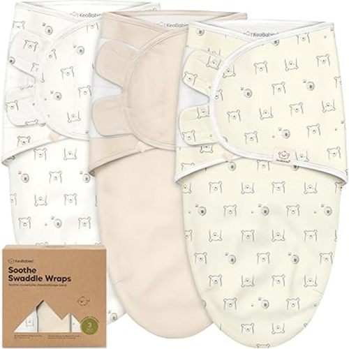 3-Pack Organic Baby Swaddle Sleep Sacks - Swaddles for Newborns, Infant 0-3 Months, Baby Girls, Boys, Soft & Snug Newborn Sleep Sack, Nursery Swaddling Blankets (Bumble Bear, OS)