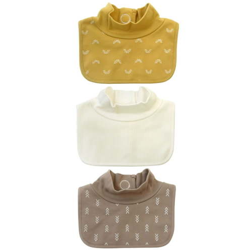 Neat Solutions 3 Pack Unisex Printed Mock Neck Bib