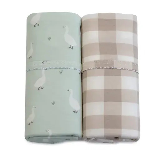 Bubba Blue 2 Pack Wraps Provincial Olive/Taupe | Baby Bunting AU