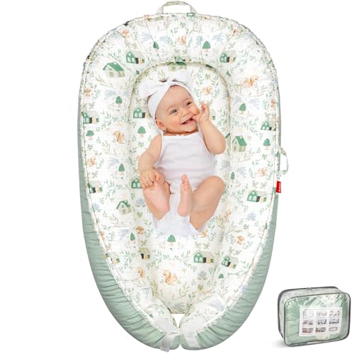 BUTOA Baby Lounger - Baby Lounger for Newborn 0-24 Months, Breathable & Soft Baby Nest, Portable and Lightweight Lounger for Home and Travel, Ideal Newborn Babies Essentials
