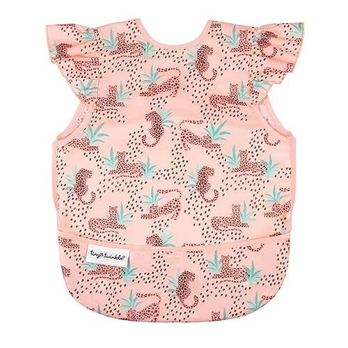 Tiny Twinkle Mess Proof Baby Bib - Waterproof Toddler and Baby Apron Bib - Machine Washable - PFAS and BPA Free