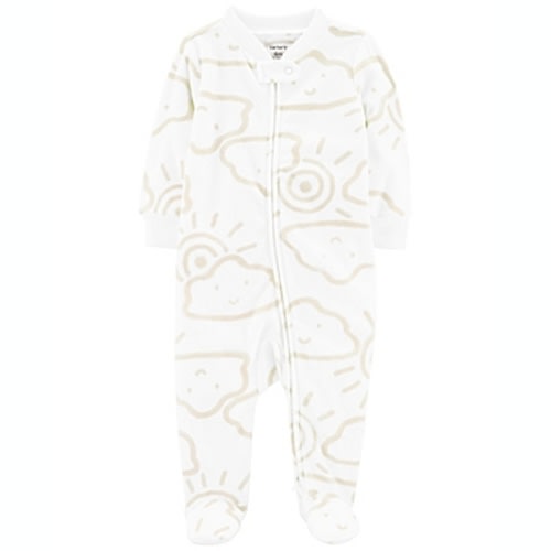 carter's® - 3 Months Cloud 2-Way Zip Fleece Sleep & Play in Ivorycarter's®
